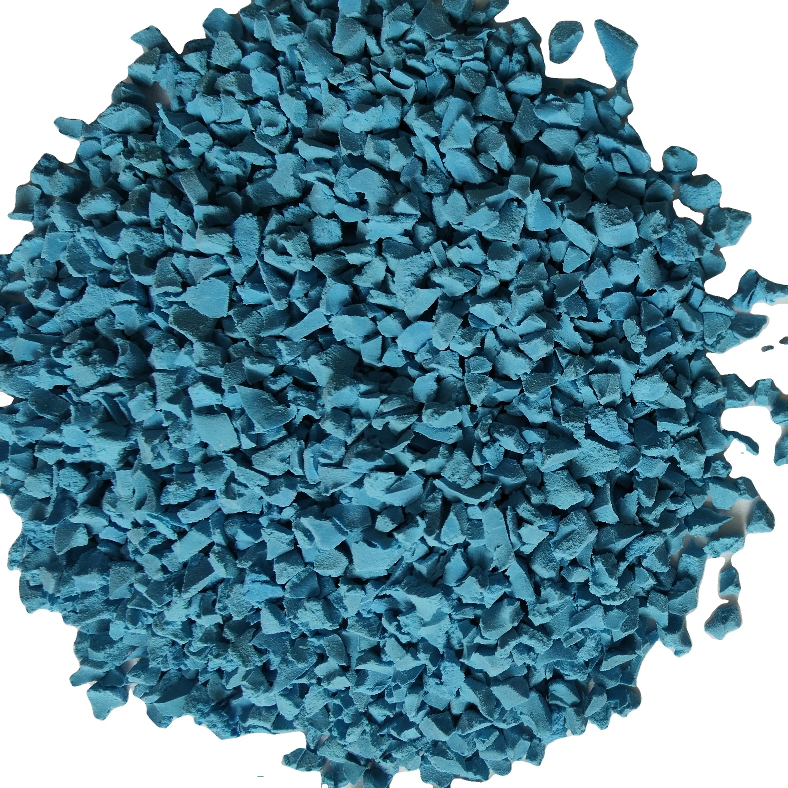 Blue EPDM rubber granules Plastic running track School playground High quality sports rubber material Manufacturer price