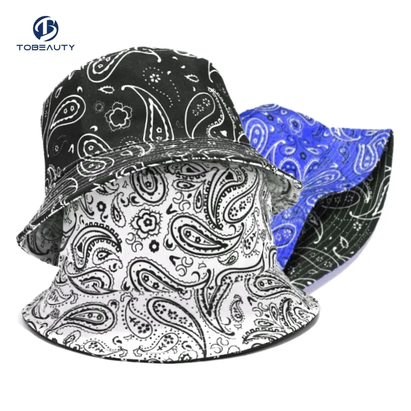 Sombrero de cubo con estampado personalizado Graffiti callejero Gorra de recuerdo con estampado 3D Sombrero de cubo de recuerdo reversible