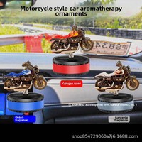 Diffuseur d'arômes solaire rotatif en forme de moto Harley Davidson pour voiture, ornement d'aromathérapie longue durée en plastique