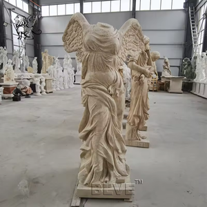 Scultura BLVE personalizzata da esterno per giardino, in pietra naturale, statua antica di donna a grandezza naturale, statua di marmo di donna sdraiata - Product Image 2
