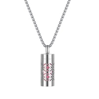 Collier diffuseur d'arômes en acier inoxydable avec médaillon ouvrable
