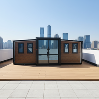 Maison conteneur mobile portable avec roues, design respirant, style moderne - Prête à être expédiée pour le bureau, la maison, l'entrepôt