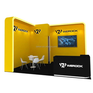 Stand Personalizable de 10x20 pies para Ferias Comerciales con Fondo LED, Caja de Luz de Tela SEG, Marco de Aluminio, Reutilizable para Exposiciones - Product Image 5