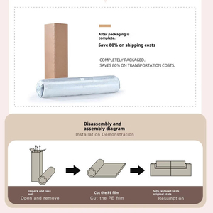 Hiện đại chuyển đổi có thể ngả nén chân không <span class=keywords><strong>sofa</strong></span> vải to sợi vải kim loại khung <span class=keywords><strong>sofa</strong></span> giường cố định Vuông cắt phòng khách <span class=keywords><strong>sofa</strong></span> - Product Image 5