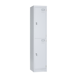 Armoire en acier durable à 2 portes, placard, garde-robe, armoire à vêtements avec <span class=keywords><strong>serrure</strong></span> à clé, casier métallique vertical à 3 niveaux, rangement commercial - Product Image 4