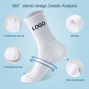 Calcetines Deportivos de Algodón Blanco Personalizados Populares, Calcetines de <span class=keywords><strong>Tenis</strong></span> con Logotipo Personalizado <span class=keywords><strong>para</strong></span> <span class=keywords><strong>Hombre</strong></span> - Product Image 3