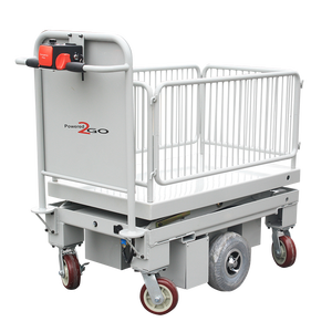24v 전원 물류 전기 트럭 스테인레스 스틸 전기 트롤리 카트 저장 토트 박스 일출 400w 정원 도구 저장 - Product Image 1