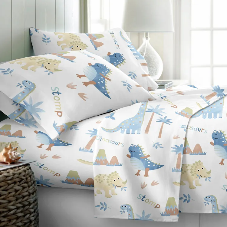Melhor preço Jogo de lençóis infantis super macios lençóis queen 1800 3 peças conjunto de cama de microfibra