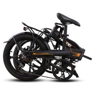 Pour JOYKIE 20 pouces <span class=keywords><strong>vélo</strong></span> <span class=keywords><strong>pliant</strong></span> <span class=keywords><strong>électrique</strong></span> <span class=keywords><strong>le</strong></span> <span class=keywords><strong>plus</strong></span> <span class=keywords><strong>léger</strong></span> 10.5 Ah batterie au Lithium cachée cadre en alliage d'aluminium moteur de moyeu arrière Ebike - Product Image 4