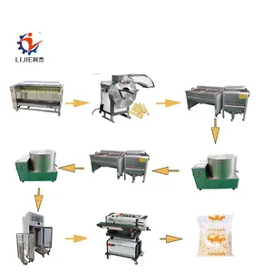 Factory hot sale small scale frozen french fries production line/potato crisp processing machinery/french fries making machine