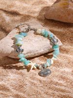 Offre Spéciale étoile de mer pétoncle tortue de mer pierre naturelle chaîne de perles plage coquillage Bracelet femmes bijoux d'été