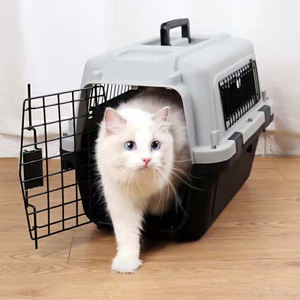 Cage de <span class=keywords><strong>transport</strong></span> pour animaux de compagnie, <span class=keywords><strong>pliable</strong></span>, en plastique, conforme aux normes IATA, pour <span class=keywords><strong>chat</strong></span> et chien, vente en gros - Product Image 6