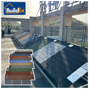 Bardeaux de toiture en asphalte laminés modernes 3TAB noir gris Surface revêtue de pierre Feuilles de toit rentables par sac pour la maison - Product Image 3