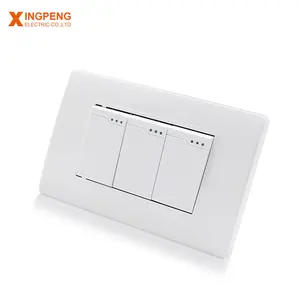 Different Models Thin Wall Switch Switches Electrical Socket 3 Gang 1 Way