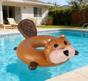 Flotador Inflable de Castor para Piscina, para Niños Pequeños, Diversión en el Patio Trasero - Product Image 6