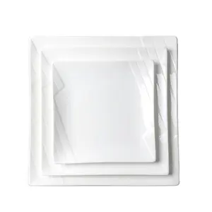 ChaoDa-el mejor plato de cena de cerámica de 8-12 pulgadas, <span class=keywords><strong>platos</strong></span> de <span class=keywords><strong>porcelana</strong></span> resistentes para restaurante, Plato cuadrado de cerámica - Product Image 1