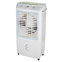 Refroidisseur d'air évaporatif portable 7000m³/h 350W, réservoir 65L, dessus en verre, 4 volets d'air réglables, refroidisseur d'air commercial
