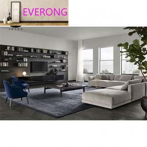 Juego de Sofás de Diseño Italiano Moderno, Muebles Modulares Seccionales, Sofá Esquinero en Forma de L, Sofá Cama para <span class=keywords><strong>Sala</strong></span> de Estar - Product Image 5