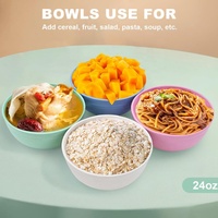 Ensemble de bols en paille de blé sans BPA incassables bols à salade d'avoine réutilisables bols à céréales durables et écologiques