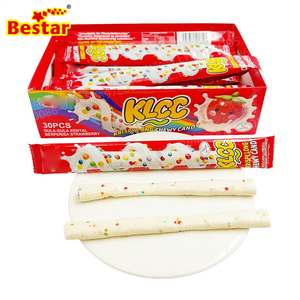 BESTAR Guloseimas em Bastão Crocante com Sabor de Morango, Tiras Mastigáveis com Granulados Coloridos, Pacote com 30 Unidades, Lanche Doce para Crianças - Product Image 2