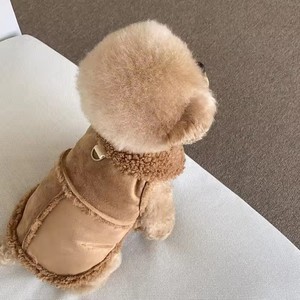 Custom Faux Leather <b>Pink</b> Color <b>Dog</b> Clothes Bulk <b>Dog</b> Jacket Winter Clothes Outdoor Warm Coat <b>Dog</b> Coat With Fur Collar - Product Image 2