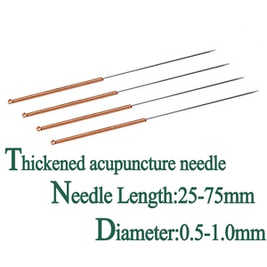 Boîte de 200 aiguilles d'<span class=keywords><strong>acupuncture</strong></span> épaisses, fabrication jetable, poignée en cuivre, sac en plastique, aiguilles d'acupression sèche - Product Image 6
