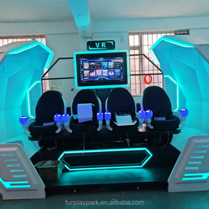 Zhengzhou 4 places <span class=keywords><strong>VR</strong></span> simulateur chaise équipement de parc d'attractions intérieur <span class=keywords><strong>360</strong></span> sièges d'hélicoptère bonbons vente jeux d'arcade fibre de verre - Product Image 5