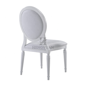 Sedia per eventi moderna della sala <span class=keywords><strong>da</strong></span> pranzo dell'hotel della tappezzeria sedia Louis francese in pelle PU bianca - Product Image 3