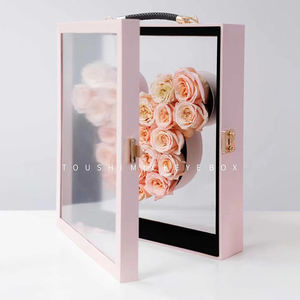 Caja de regalo de acrílico para el día de la madre, cajitas transparentes portátiles florales para flores <span class=keywords><strong>y</strong></span> amor - Product Image 3