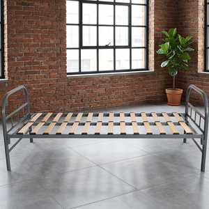 Cadre de lit en acier et fer, style classique européen, base à lattes en bois antidérapante, support stable, fabriqué en Chine, meubles de chambre pour adolescents et enfants - Product Image 6