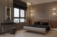 Conception d'intérieur d'appartement duplex sur mesure, plan 2D CAO, rendu 3D de l'intérieur pour la rénovation d'hôtel