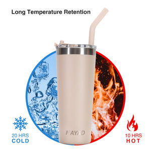Nayad 22oz Tasse Isotherme À Double Paroi Acier Inoxydable 304 Isolation 24h Couvercle Transparent Bureau Trajet Custom OEM - Product Image 4