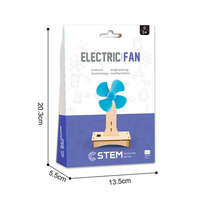 Kit d'expérimentation scientifique DIY : Ventilateur électrique en bois, modèle d'assemblage STEM pour enfants, jouet éducatif de physique fait main pour garçons et filles
