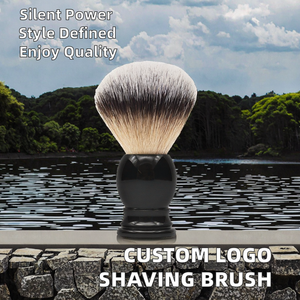 Brocha de Afeitar de Alta Calidad con Logotipo Personalizado, Mango de Resina y Pelo Sintético - Product Image 2