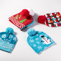 Chapeau de Noël en tricot LED, bonnet lumineux de Noël, bonnet d'hiver unisexe, chapeau en tricot avec LED colorées pour Noël et le Nouvel An