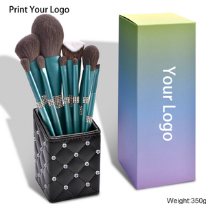 Juego de brochas de maquillaje de marca privada, 2021, purpurina, Diamante ostentoso, 10 unidades - Product Image 2