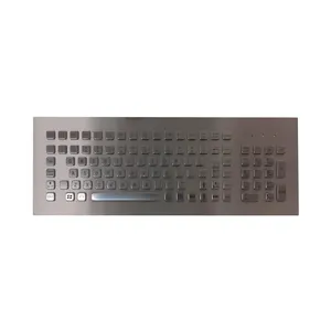 103键IP65防水坚固前面板安装工业金属键盘，带数字键盘USB接口