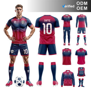 ビンテージレトロサッカージャージーセット100% コットンVネック男性用 - Product Image 5