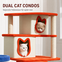 Arbre à chat sur mesure, tour multi-niveaux avec plusieurs niches et poteaux à gratter en sisal, fabricant OEM ODM