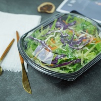 Conteneur alimentaire jetable en gros, boîte à lunch bento en plastique PP pour plats à emporter, conteneur pour restauration rapide
