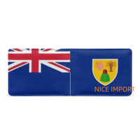 Portefeuille en cuir avec drapeau des Îles Vierges (États-Unis) pour hommes, portefeuille à double pli de grande capacité avec fenêtres pour carte d'identité et plusieurs emplacements pour cartes