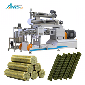 Nouvelle ligne de production automatique de friandises pour chiens en forme de flèche, moteur haute efficacité, machine à snacks fourrés pour des friandises saines pour chiens - Product Image 1