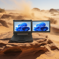 Nouvel ordinateur portable robuste à double écran de 15,6 pouces, Intel Ultra5/7, alliage d'aluminium, Win10/Win11, 32 Go de RAM, 512 Go de SSD, clavier anglais