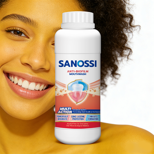 SANOSSI Anti-Biofilm Mundwasser Geschwollenes Zahnfleisch Gingivitis 1L Intensiv-Behandlung Mundwasser Alkoholfrei Mundspülung - Product Image 1