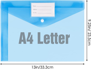 Оптовая продажа, прозрачный пластиковый конверт A4 с печатью по индивидуальному заказу, школьная папка, прозрачная папка для файлов с кнопкой для хранения документов - Product Image 2