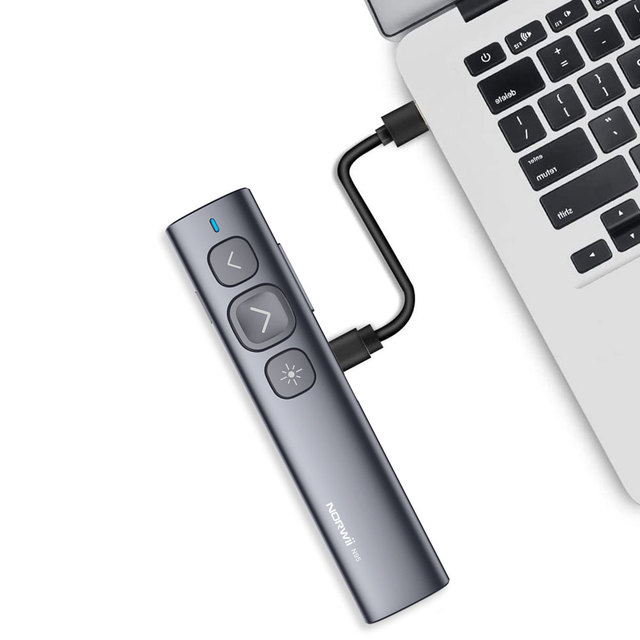 High End Design N95 Wireless Presenter Type C Charging Laser Pen Pointer Remote Clicker for Presentations