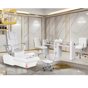 White Royal Spa Foot Pedicure Chair con sillas Set Reposapiés para manicura de uñas Salón Muebles Fábrica al por mayor Cuidado DE LA PIEL - Product Image 3