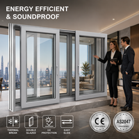 Ventana Corredera de Aluminio Premium LuxFrame con Rotura de Puente Térmico, Doble Acristalamiento, Insonorizada, Vidrio Grande