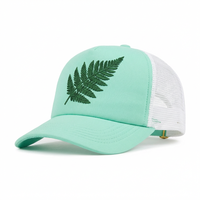 Casquette de camionneur NatureBotanic en popeline avec appliqué de jardin, 6 panneaux, broderie 3D en relief, logo, maille unie, personnalisable, bicolore, pour l'extérieur