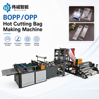 600mm hogesnelheids BOPP/OPP hete snijmachine voor het maken van zakken met automatisch spanningsysteem (EPC) en ijzeren frame